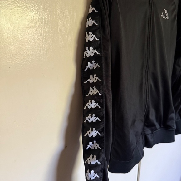 Kappa 222 Banda Wanniston Slim Fit Street Track Jacket Black White Size Large - Picture 9 of 14
